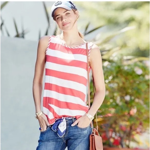Cabi 5198 Carousel Asymmetrical Striped Tank Top - Picture 3 of 8